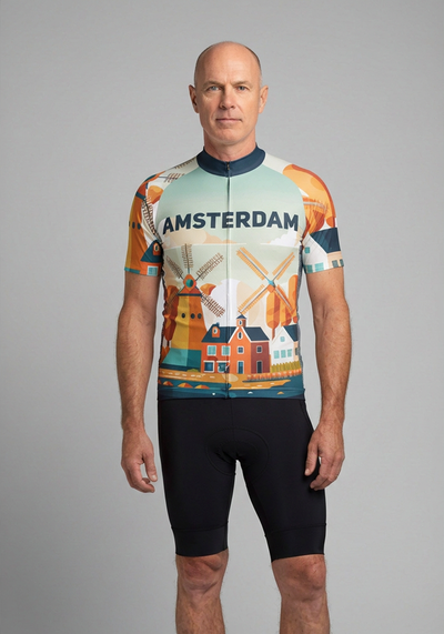 Men's Around The World - Amsterdam Short Sleeve Cycling Jersey