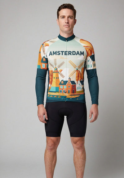 Men's Around The World - Amsterdam Long Sleeve Cycling Jersey