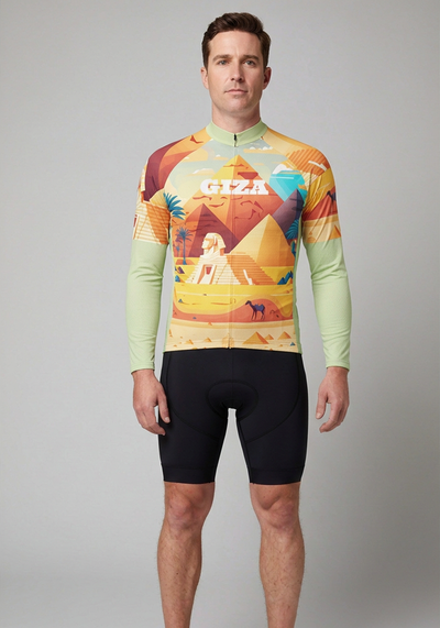Men's Around The World - Giza Long Sleeve Cycling Jersey