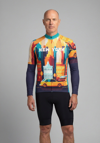 Men's Around The World - New York Long Sleeve Cycling Jersey