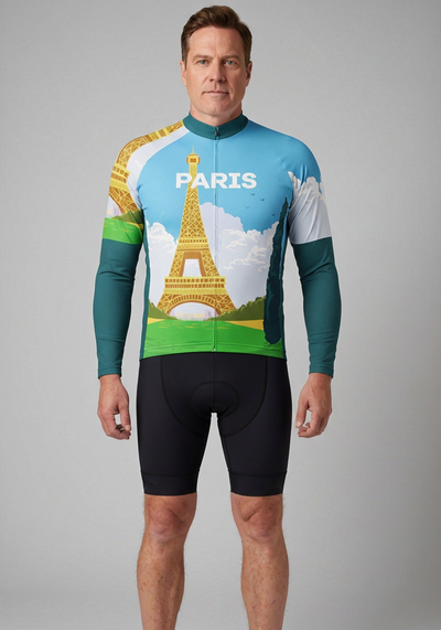 Men's Around The World - Paris Long Sleeve Cycling Jersey
