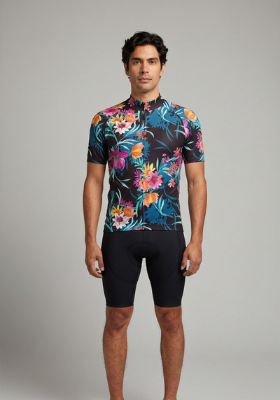Men's Tropical Bloom Short Sleeve Cycling Jersey