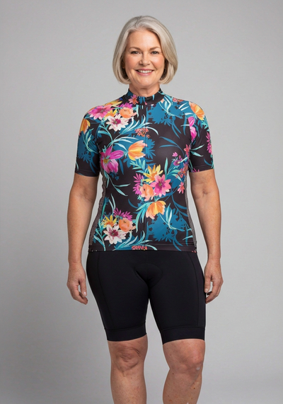 Women's Tropical Bloom Short Sleeve Cycling Jersey