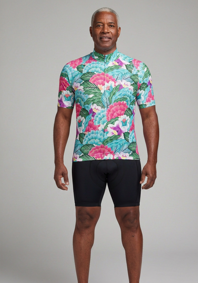 Men's Camelias Short Sleeve Cycling Jersey