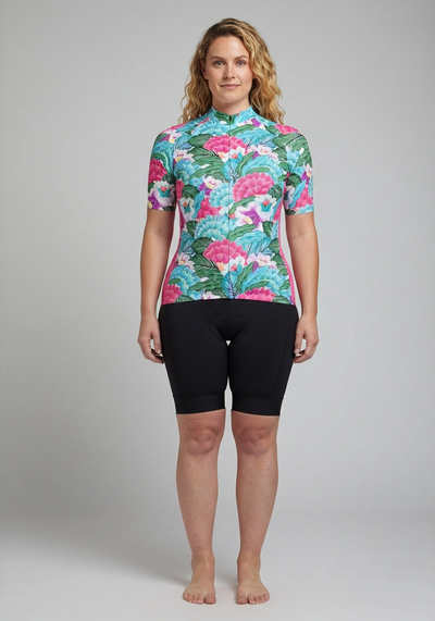Women's Camelias Short Sleeve Cycling Jersey