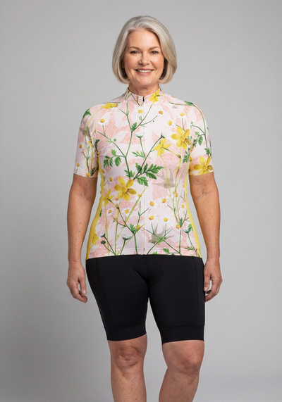 Women's Daisies Short Sleeve Cycling Jersey