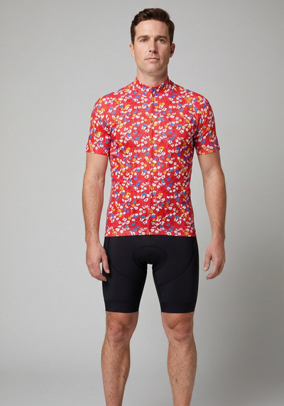 Men's Ditsy Floral Short Sleeve Cycling Jersey