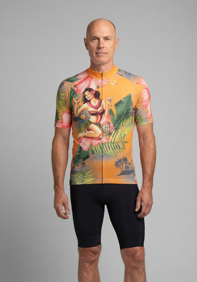 Men's Aloha Flowers Short Sleeve Cycling Jersey