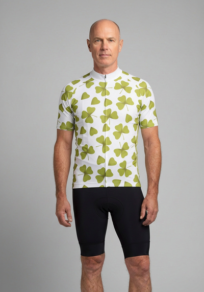 Men's Three Leaf Clover Short Sleeve Cycling Jersey