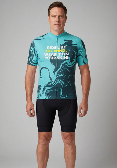 Men's Ride Like The Wind, Wear It On Your Skin! Short Sleeve Cycling Jersey