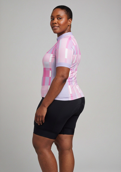 Women's Classic Tartan Short Sleeve Cycling Jersey