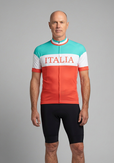 Men's Italia Flag Pro Short Sleeve Cycling Jersey