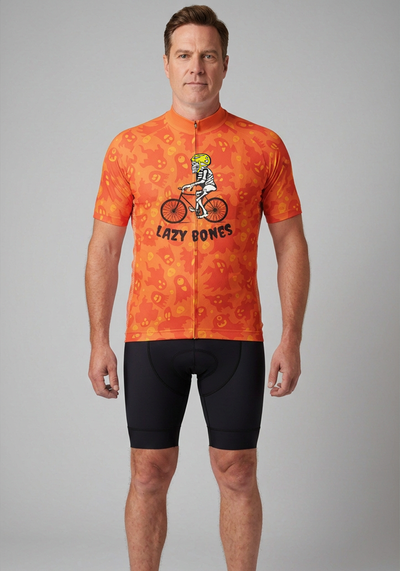 Men's Lazy Bones Short Sleeve Cycling Jersey