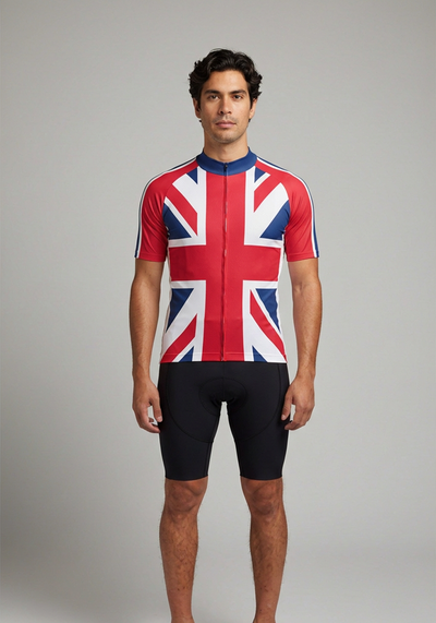 Men's Union Jack UK Short Sleeve Cycling Jersey