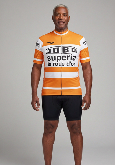 Men's Retro 1978 Jobo Superia  Short Sleeve Cycling Jersey