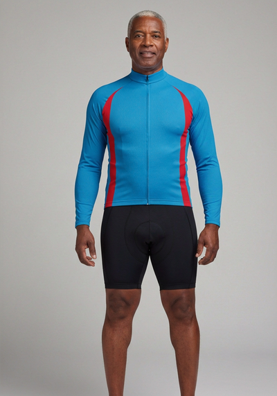 Men's Velocity Core Stripe Long Sleeve Cycling Jersey