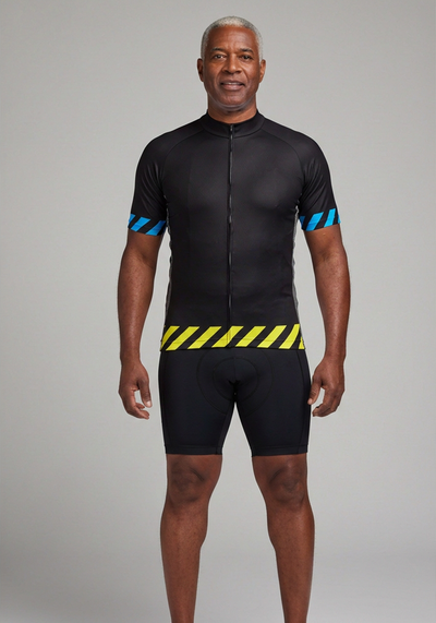 Men's Diagonals Short Sleeve Cycling Jersey