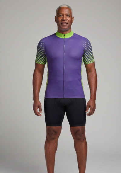 Men's Wind Breaker Dots Short Sleeve Cycling Jersey