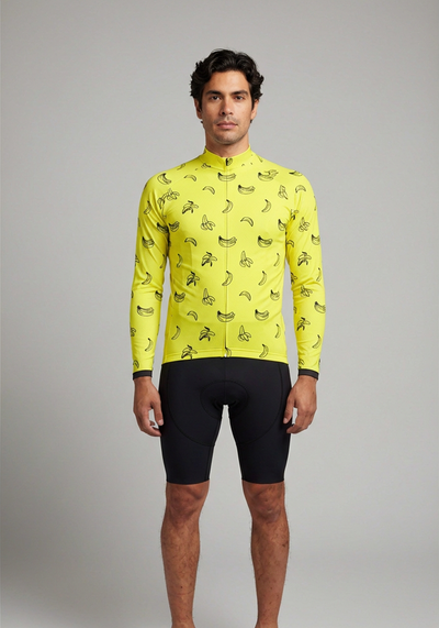 Men's Must Be Bananas Long Sleeve Cycling Jersey