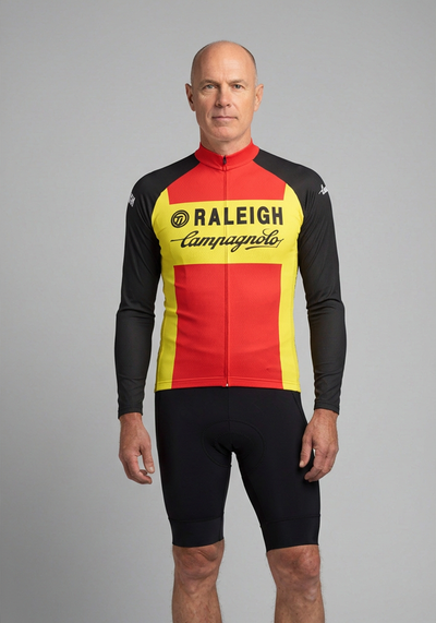 Men's Raleigh Campagnolo Retro Team Long Sleeve Cycling Jersey