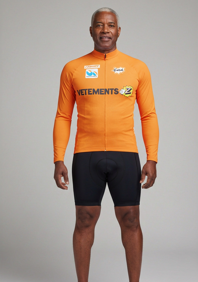 Men's Retro Vetements Team Z Long Sleeve Cycling Jersey