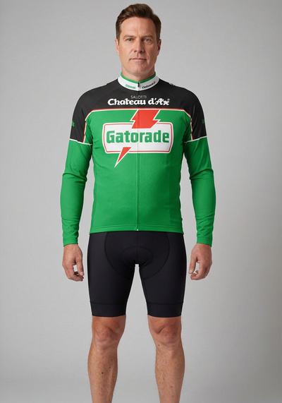 Men's Bolt Team Retro Long Sleeve Cycling Jersey