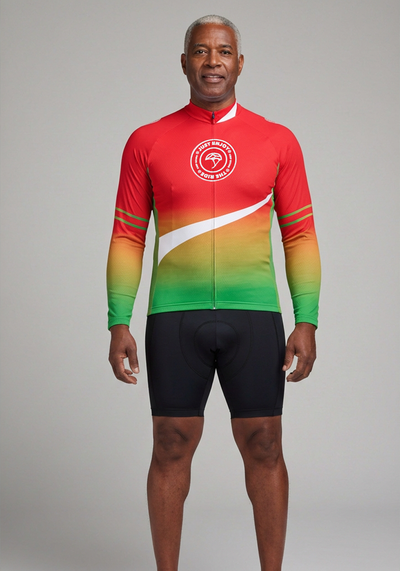 Men's Colourful Gradient Long Sleeve Cycling Jersey
