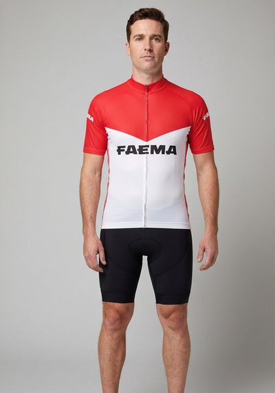 Men's Retro Espresso Short Sleeve Cycling Jersey