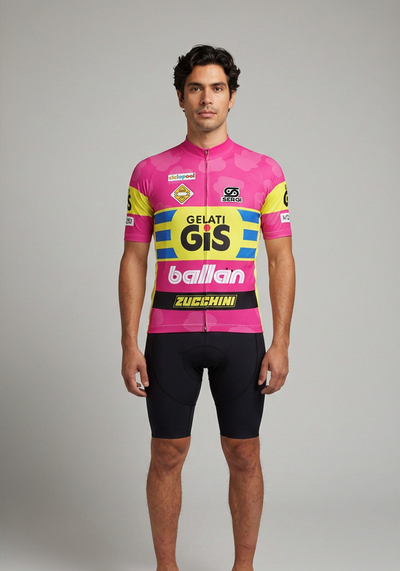Men's Retro Ice Cream Short Sleeve Cycling Jersey