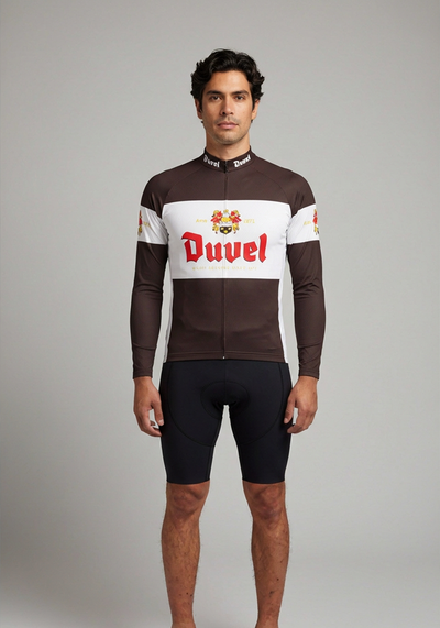 Men's Duvel Black Retro Long Sleeve Cycling Jersey