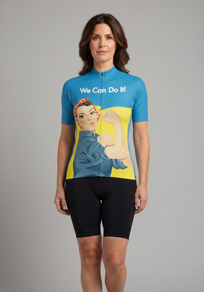 Women's Rosie the Riveter Short Sleeve Cycling Jersey