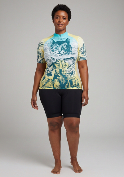 Women's Alice In Wonderland Short Sleeve Cycling Jersey