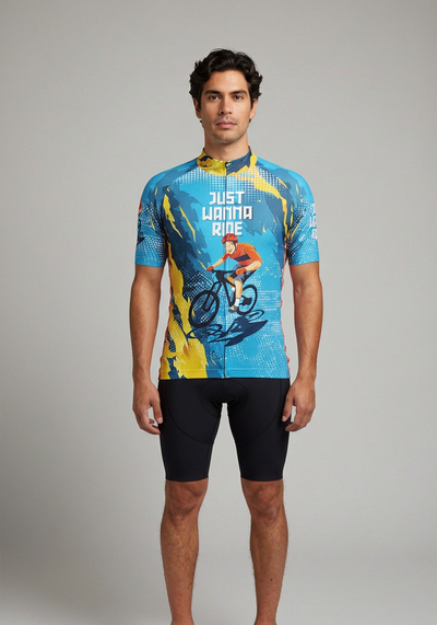 Men's Just Wanna Ride Short Sleeve Cycling Jersey