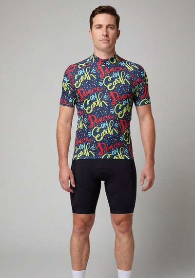 Men's Peace on Earth Short Sleeve Cycling Jersey