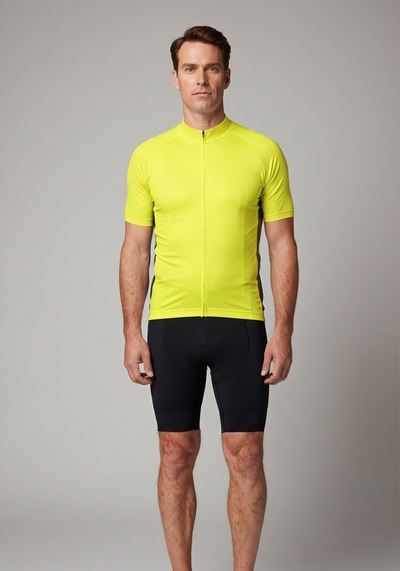 Men's OCG Basic Colors With Black Accent Short Sleeve Cycling Jersey