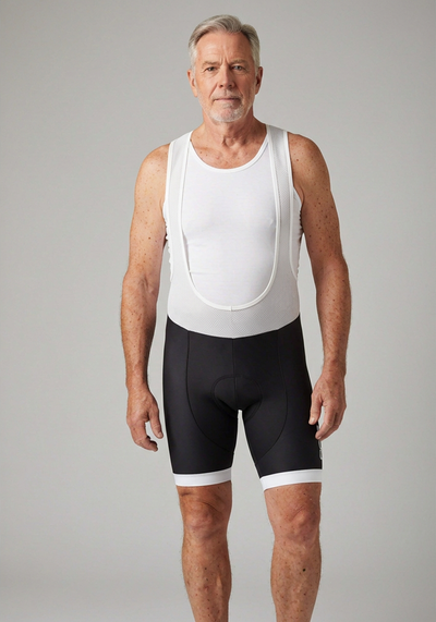 Men's OCG Classic White Band Gel Padded Cycling Bib