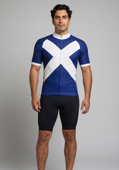 Men's Scotland National Flag Short Sleeve Cycling Jersey