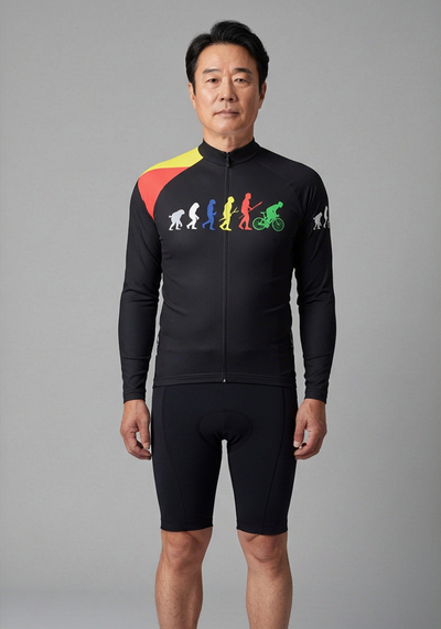 Men's Evolution of Man Long Sleeve Cycling Jersey