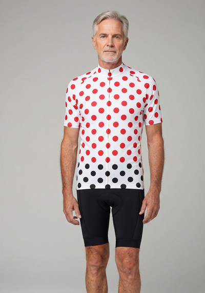 Men's Polka Dots Short Sleeve Cycling Jersey