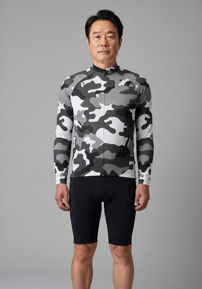 Men's Camouflage Long Sleeve Cycling Jersey