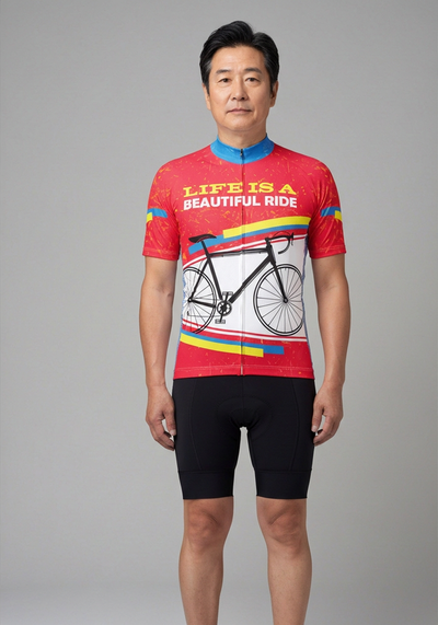 Men's Life is a Beautiful Ride Short Sleeve Cycling Jersey