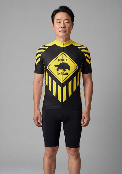 Men's Turtle on Road Short Sleeve Cycling Jersey