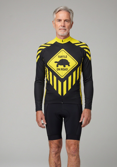 Men's Turtle on Road Long Sleeve Cycling Jersey
