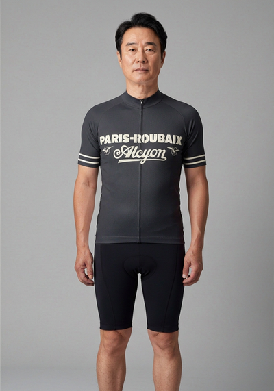 Men's Retro Paris-Roubaix Alcyon Classic Short Sleeve Cycling Jersey
