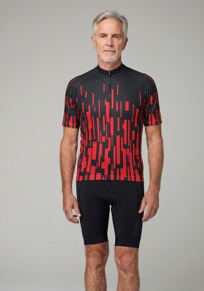 Men's Bold Racing Short Sleeve Cycling Jersey