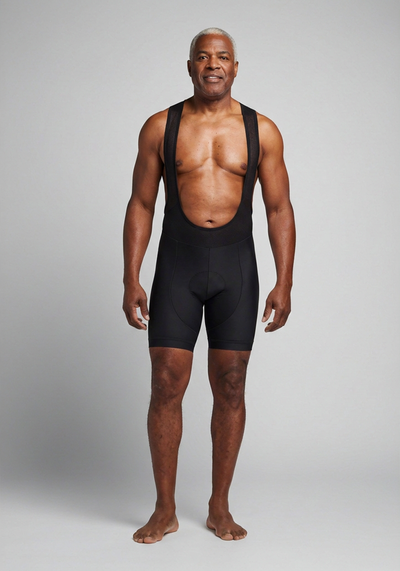 Men's Plain Colour Pro-Band Gel Padded Cycling Bib