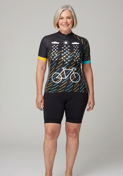 Women's Rain Hail or Shine Short Sleeve Cycling Jersey