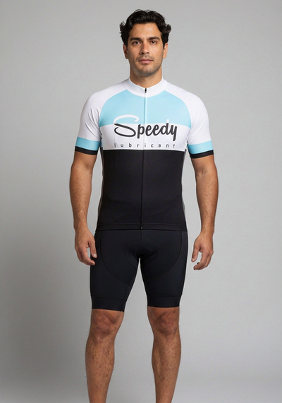 Men's The "Bond" Custom Speedy Lubricant Short Sleeve Cycling Jersey