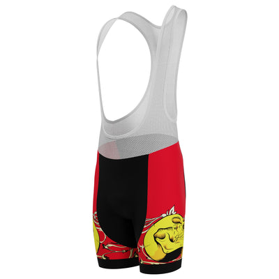 Men's Dead or Alive Gel Padded Cycling Bib - Red