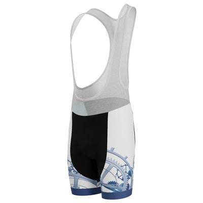 Men's Cyclist DNA Gel Padded Cycling Bib - White